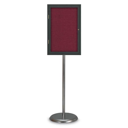 United Visual Products Corkboard, Double Door, Radius Frame, 48x36", Bronze/Surf UV7003-BRONZE-SURF